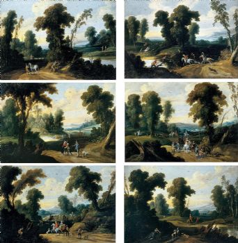 Serie di sei paesaggi